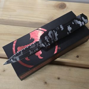 Microtech Cypher D/E — Digital Camo, Full Serration