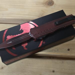 Microtech Cypher D/E — Weathered Crimson