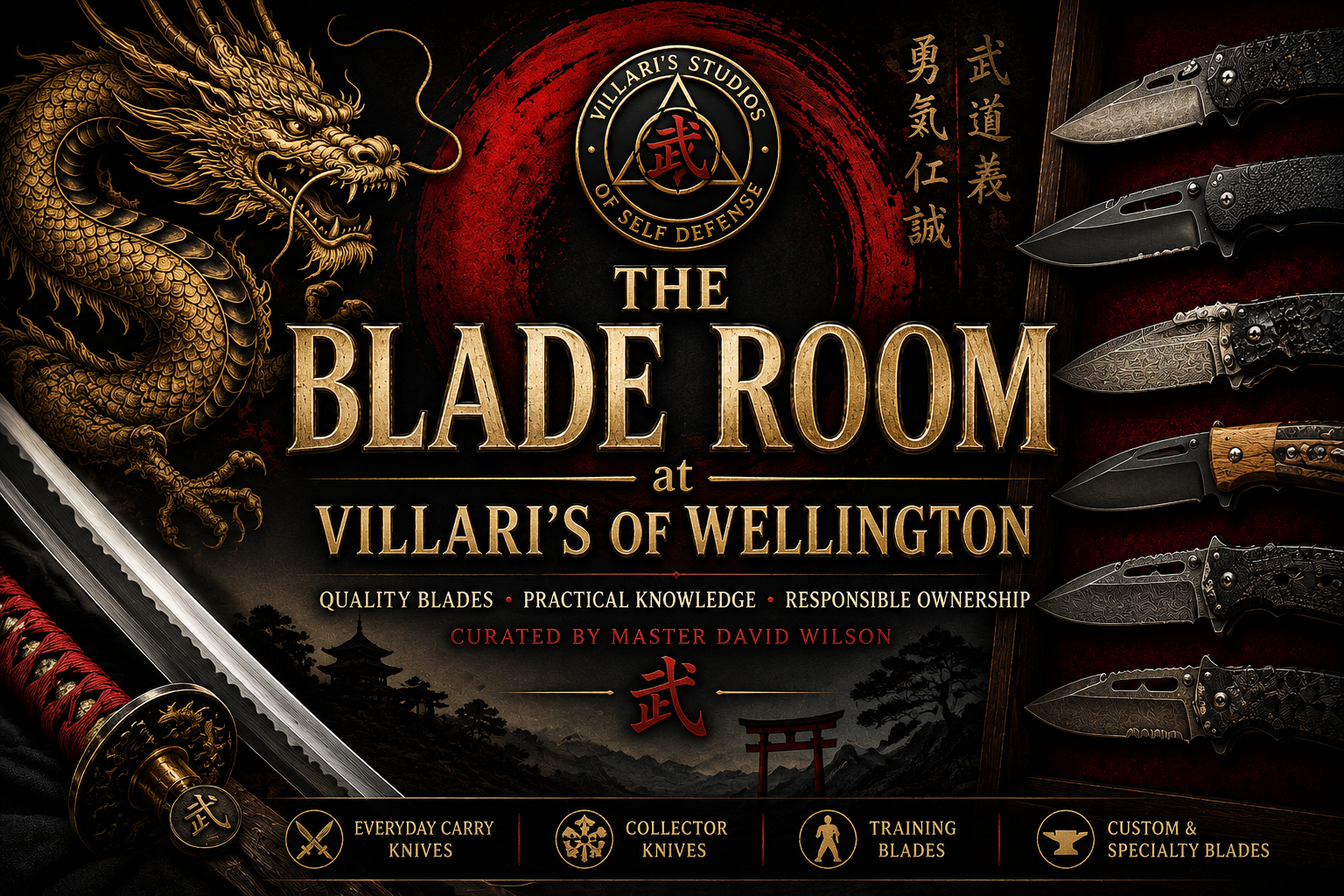 The Blade Room at Villari’s of Wellington