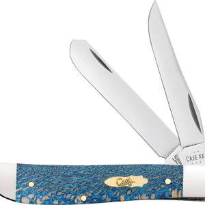 Case Knives Mini Trapper No.63731 (Smooth Blue Sycamore wood)